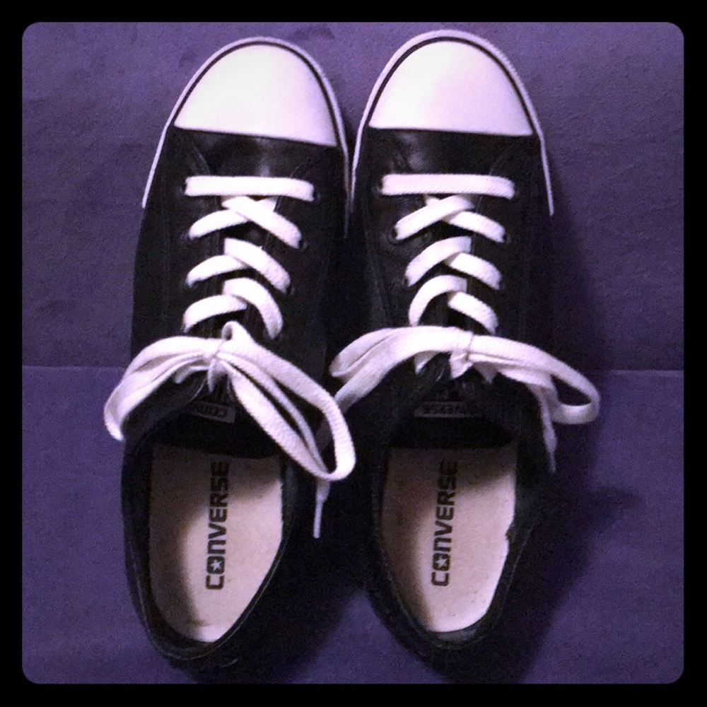 Black Upper Leather Converse